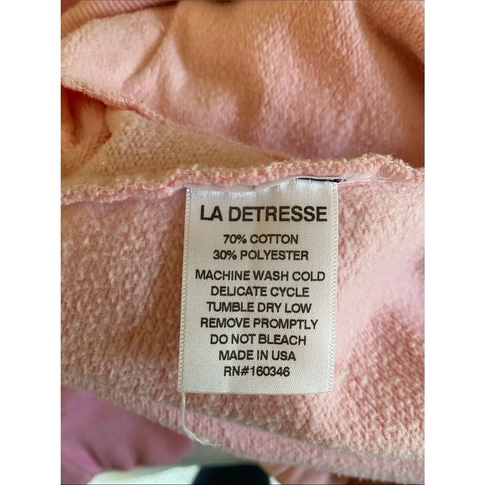 La Detresse Womens Pink Tie-Dye Jogger Sweatpants - Picture 4 of 4